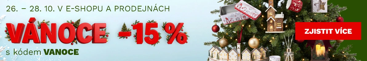 15 % na vánoční zboží 26-28-10-2026