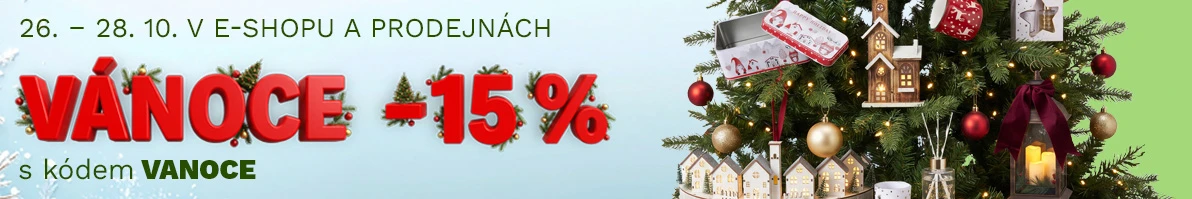 15 % na vánoční zboží 26-28-10-2026