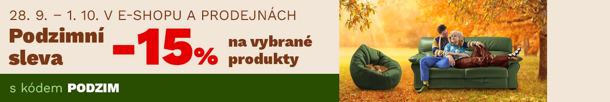 PODZIMNÍ SLEVA 15 % na vybrané produkty 28.9. - 1.10. 2026
