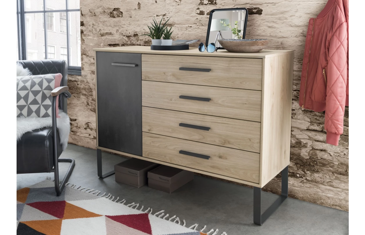 Horní lišta s osvětlením k šatní skříni Brüssel 250 cm, kamenný dub 12