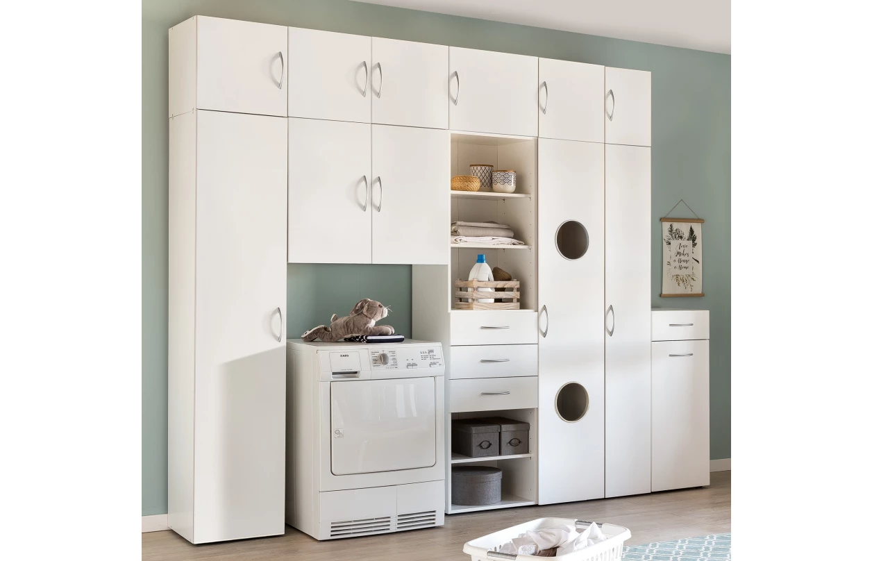 Skříň s děleným prostorem Multiraum, 80 cm, bílá 6