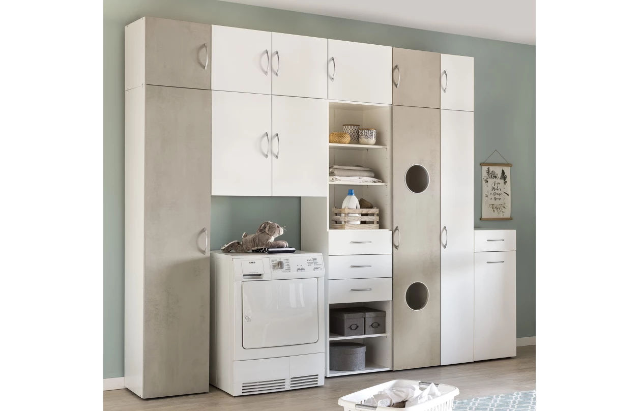 Skříň s děleným prostorem Multiraum, 80 cm, bílá 20