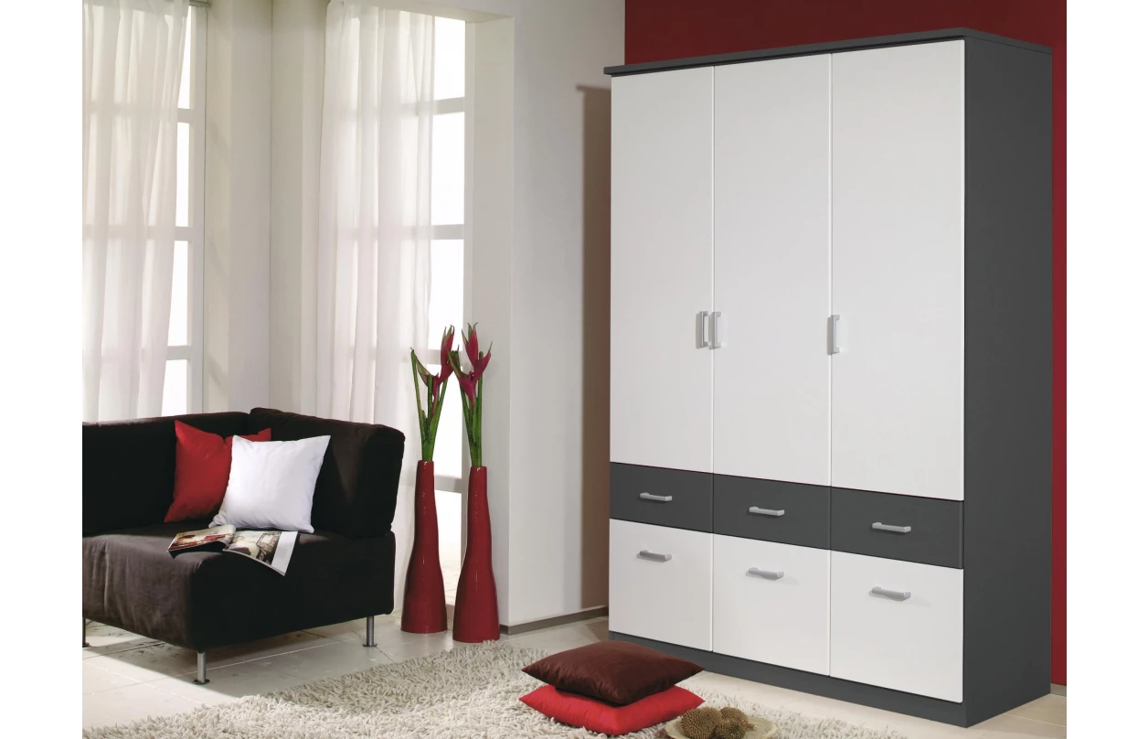 Rohová šatní skříň Bremen, dub sonoma/bílá 49
