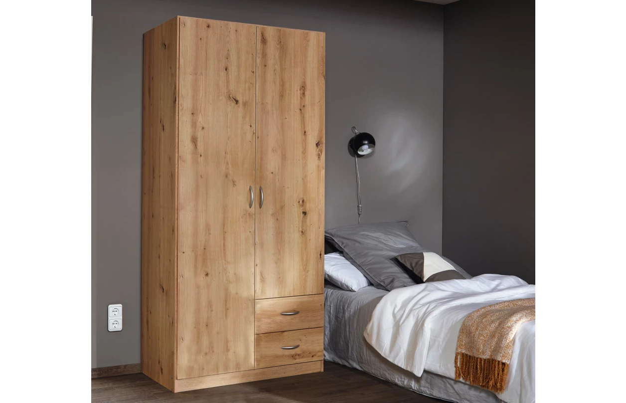 Šatní skříň Case, 91 cm, dub artisan 27