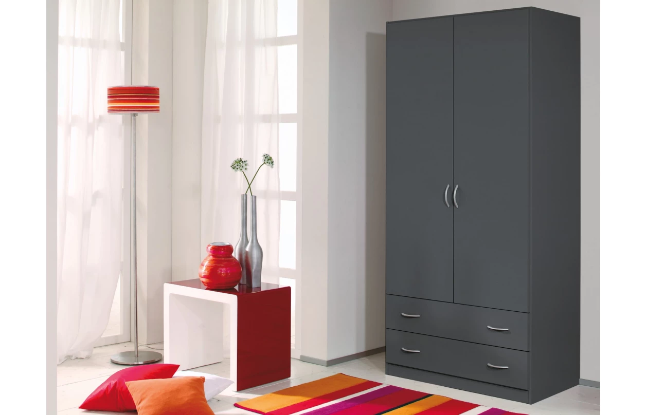 Skříňový nástavec Case, 136 cm, tmavě šedý 1