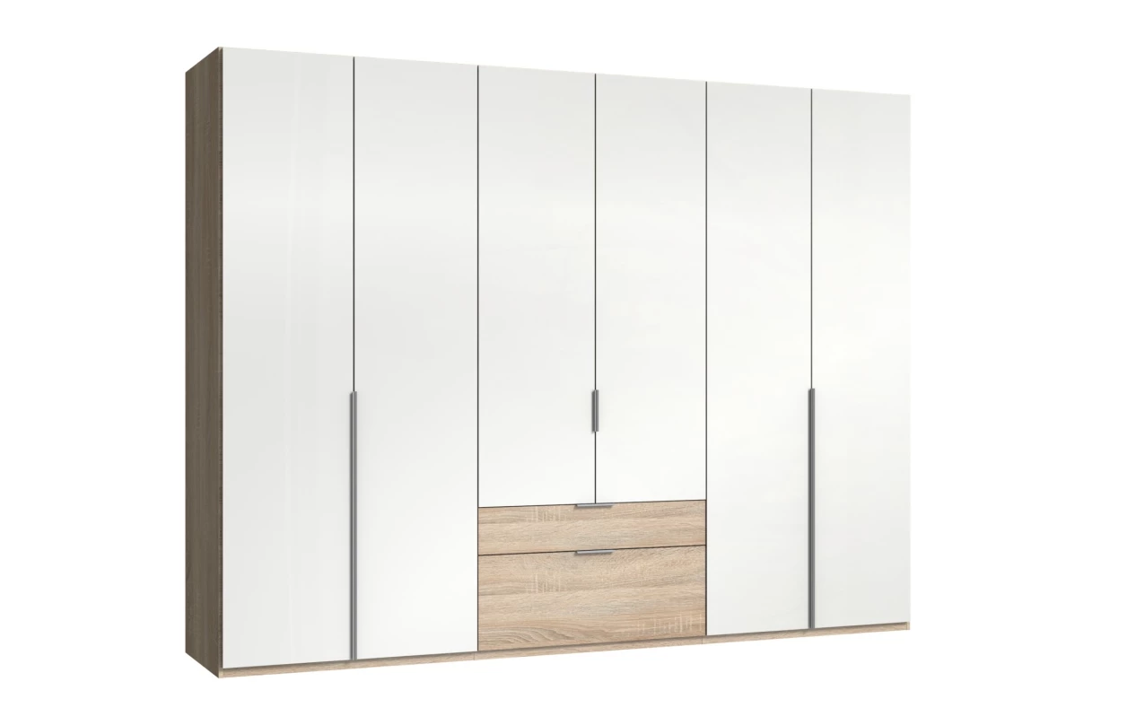 Šatní skříň New York D, 180 cm, bílá/bílý lesk 15