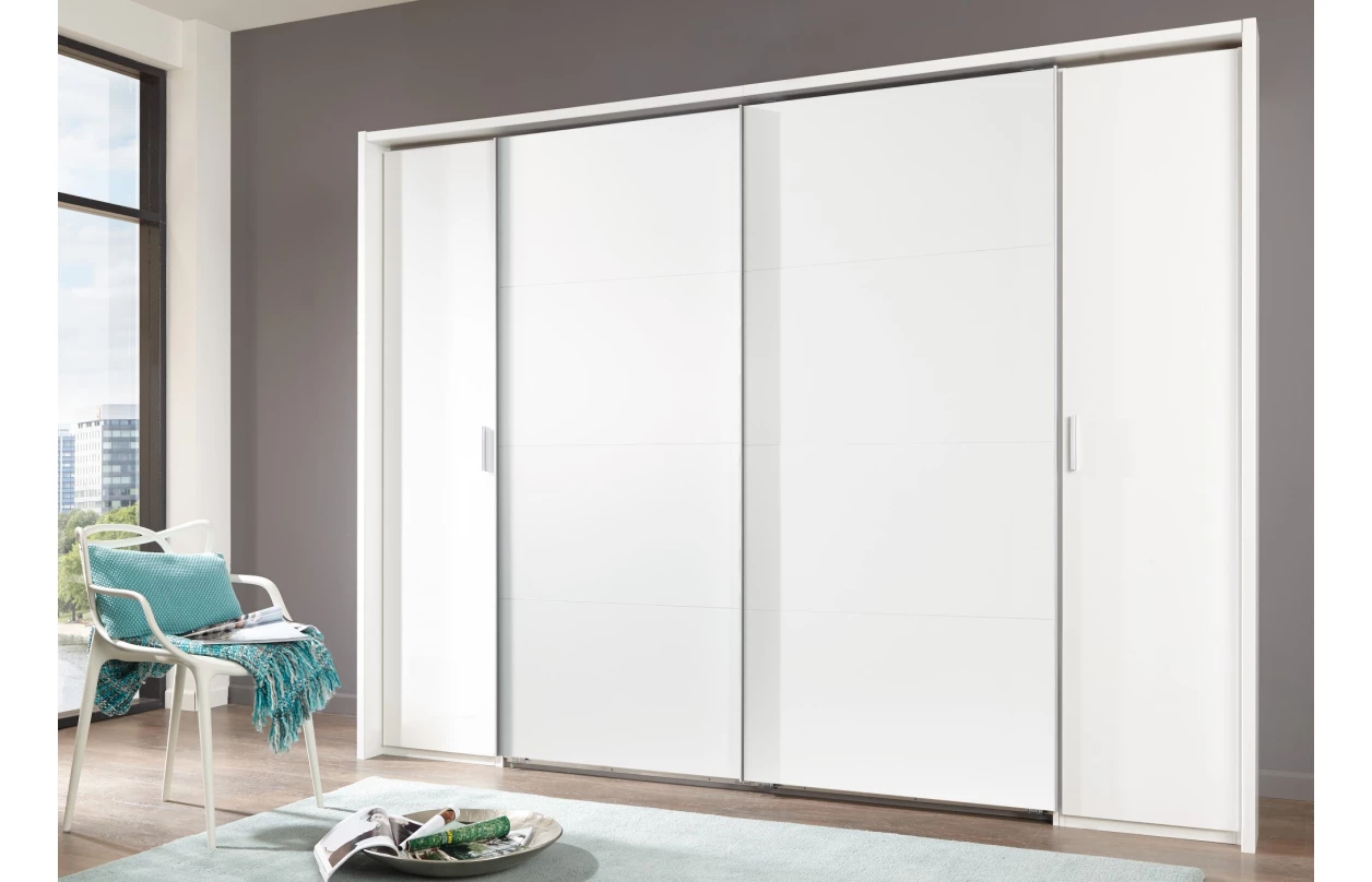 Šatní skříň Lotto, 270 cm, dub hickory/antracitová ocel 20