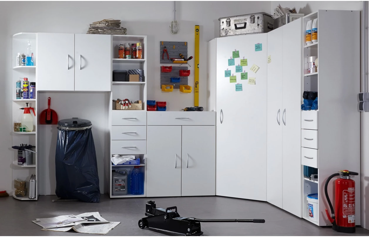 Policová skříň Multiraum, 45 cm, bílá 3