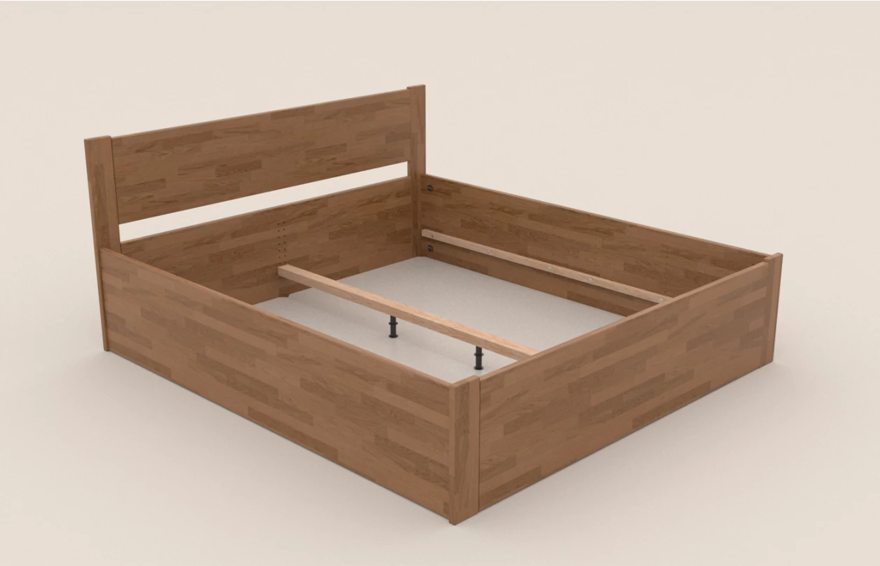 Postel s úložným prostorem Fava Box 180x200 cm, přírodní buk 4