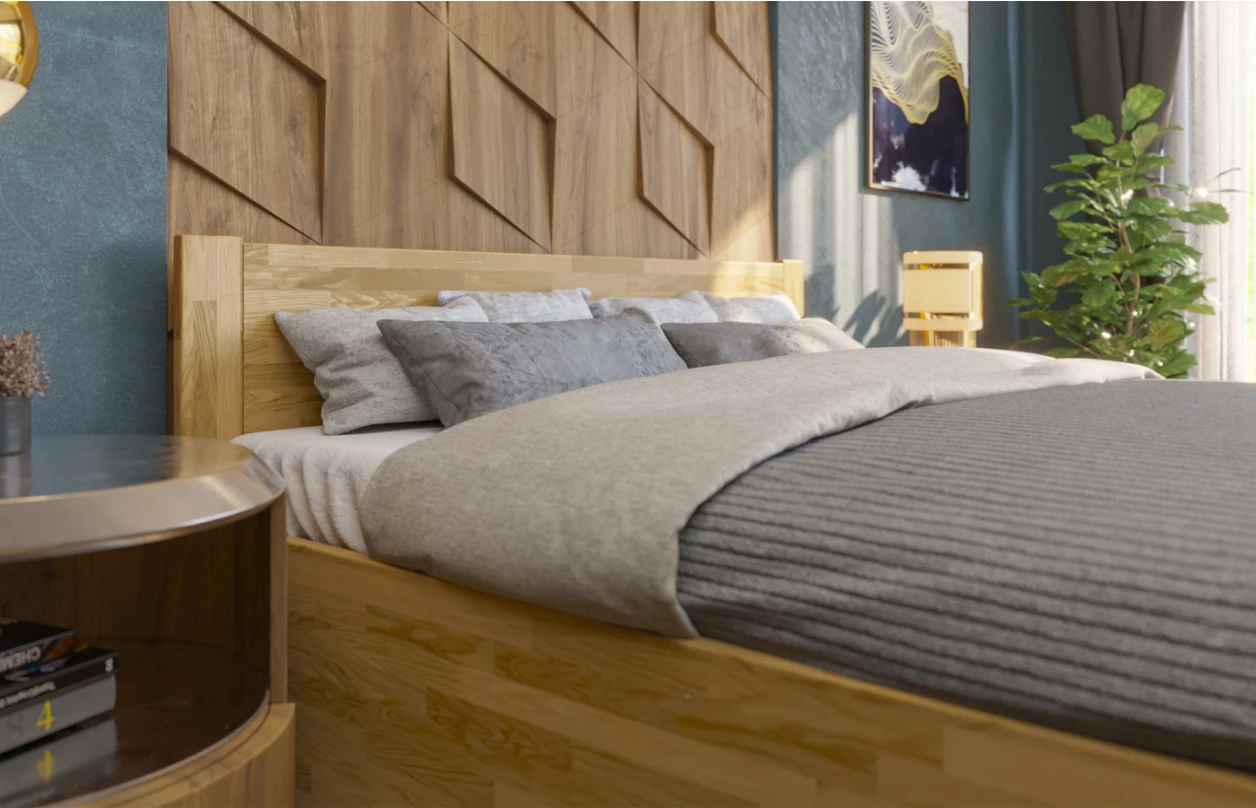 Postel s úložným prostorem Fava Box 180x200 cm, přírodní buk 6