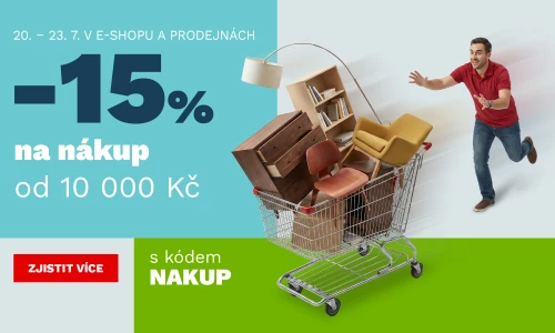 15 % na nákup od 10 000,- 20-23-7-2026