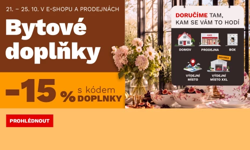 15 % na bytové doplňky 21-25-10-2026