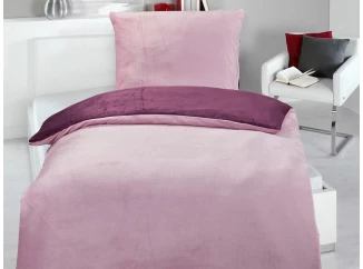 Povlečení Cashmere Touch Wende, růžová/ostružinová