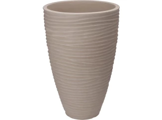 Květináč Sandy 60 cm, žebrovaný pískový