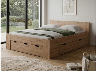 Postel Astral 160x200 cm, dub artisan