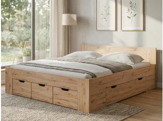 Postel Astral 180x200 cm, dub artisan