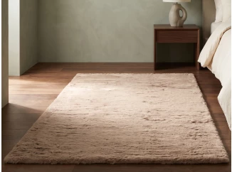 Koberec Bobs 80x150 cm, béžová imitace králičí kožešiny
