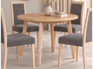 Kulatý jídelní stůl Norveg 100 cm, dub sonoma