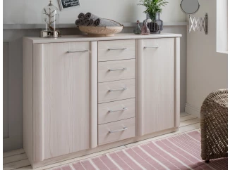 Komoda se zásuvkami Luxor 125 cm, polární modřín