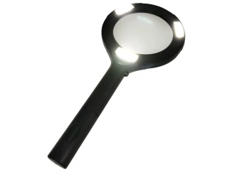 Lupa s LED osvětlením černá, 3x zoom