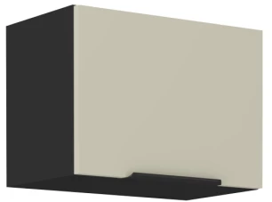 Horní výklopná kuchyňská skříňka Arona, 50 cm, kašmírová/černá
