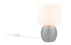 Stolní lampa Vela, šedé sklo