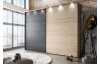 Horní lišta s osvětlením k šatní skříni Brüssel 250 cm, kamenný dub