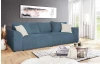 Pohovka John, mořská modrá látka se strukturou