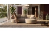 Rohová sedačka Sana, béžová látka, pravý roh