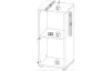 Koupelnová stojací skříňka Vista 34 cm, dub viking/černá