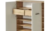 Velký botník s policemi/skříňka Leon, dub artisan/bílý