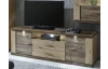 Široká TV skříňka Grande, dub artisan/dub ribbeck, s osvětlením