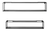 Set 2 ks nástěnný regál Leicester 85 cm/75 cm