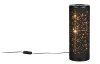 Stolní LED lampa Taco, třpytivý efekt, černo-zlatá