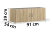 Skříňový nástavec Case, 91 cm, dub sonoma