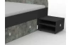 Úložná postel se zástěnou Junior 120x200 cm, černá/tmavý beton