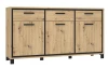 Široká komoda Trondheim 178 cm, dub artisan/dub černý