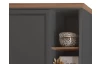 Kuchyňská skříň pro vestavnou lednici Jasmin, antracit/dub