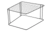 Stojan na talíře do skříňky Lava TouchTherm 25x15 cm, černý