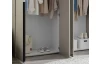 Šatní skříň se zrcadly Kevo, 180 cm, béžová kašmír