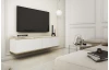 Závěsná TV skříňka Orfeo, 135 cm, bílá/zlatá