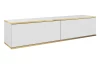 Závěsná TV skříňka Orfeo, 135 cm, bílá/zlatá