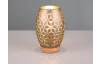 Stolní lampa Bidar 21 cm, měděný kov/dřevo