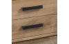 Skříňka se zásuvkami/noční stolek Cork, prkenný dub/grafit