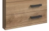 Komoda se zásuvkami Cork, 91 cm, prkenný dub/grafit