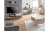 TV skříňka Cuba, dub/bílá/šedá/petrolejová