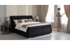 Postel boxspring Agnes 180x200 cm, leskle černá látka