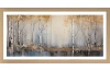 Rámovaný obraz Břízy 49x23 cm, buk