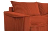 Rohová sedací souprava Lilly, terracota strukturovaná látka