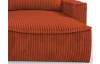 Rohová sedací souprava Lilly, terracota strukturovaná látka